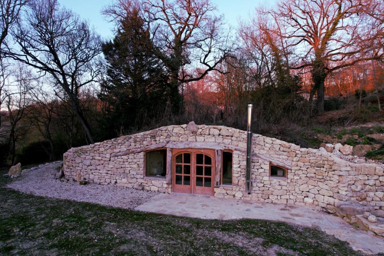 Maison Terre Les Cabanes De Fallot - Sauna Bain-Froid Piscine Naturelle L'isle-Bouzon المظهر الخارجي الصورة