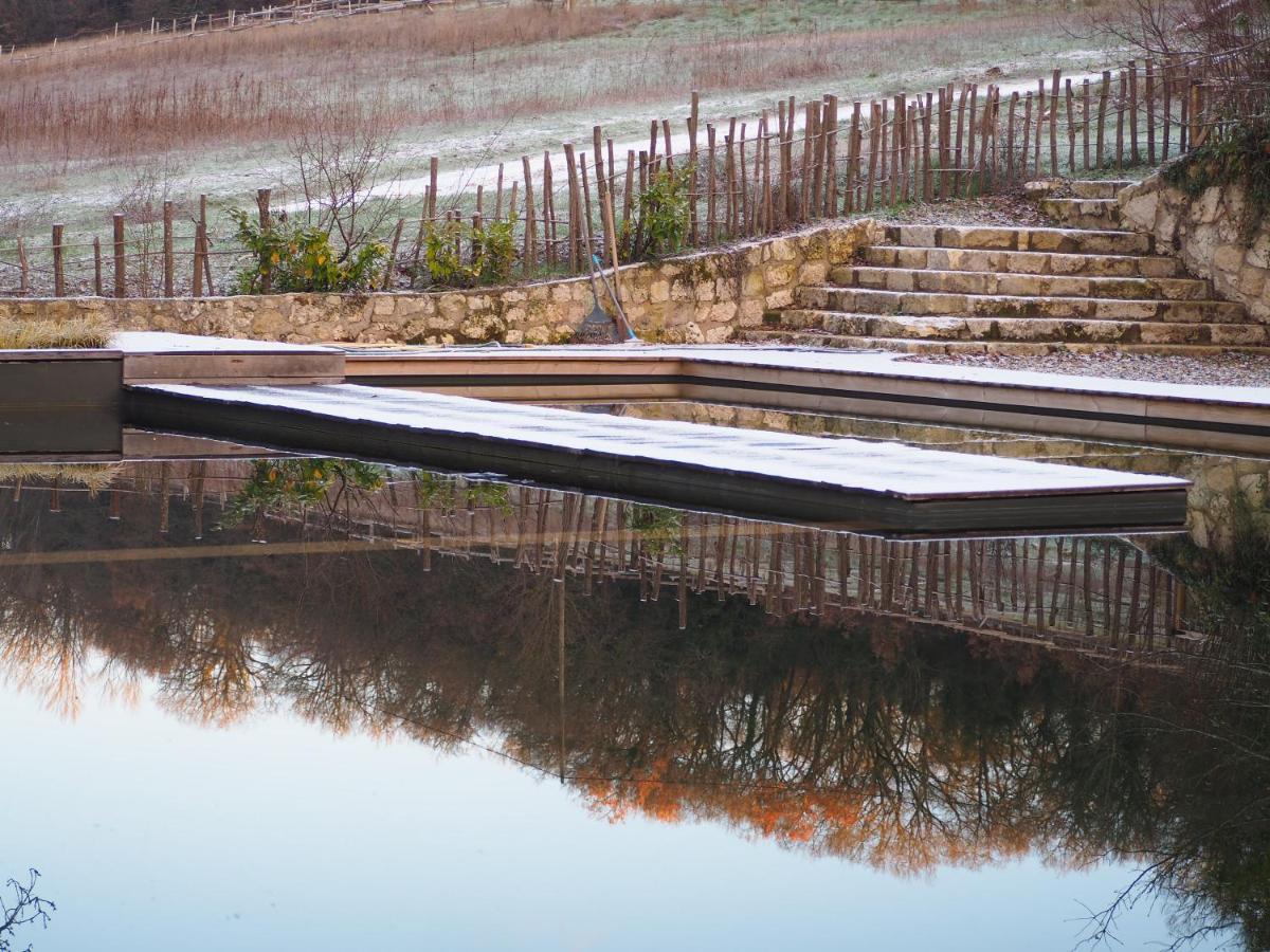 Maison Terre Les Cabanes De Fallot - Sauna Bain-Froid Piscine Naturelle L'isle-Bouzon المظهر الخارجي الصورة