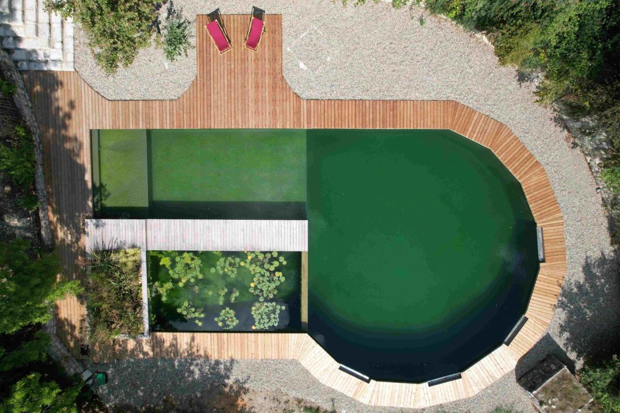 Maison Terre Les Cabanes De Fallot - Sauna Bain-Froid Piscine Naturelle L'isle-Bouzon المظهر الخارجي الصورة